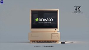 Old Computer Mockup Premiere Pro template preview