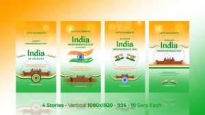 Videohive India Independence Day Celebration Stories Openers template preview