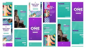 Videohive Bright Design Studio Stories Instagram Product Promo template preview