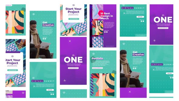 Videohive Bright Design Studio Stories Instagram Product Promo template preview