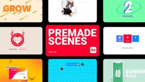 Videohive Premade Scenes 01 for After Effects Elements template preview