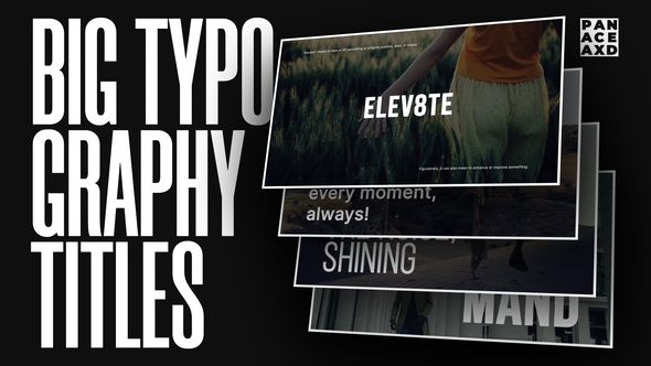 Videohive Big Typography Titles 51920404 Video Displays template preview