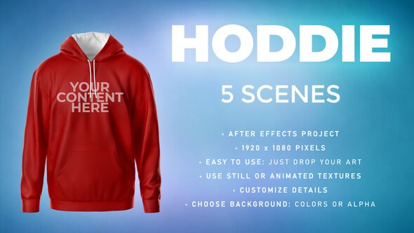 Videohive Hoodie Mockup Template - Animated Mockup PRO 32523586 Product Promo template preview