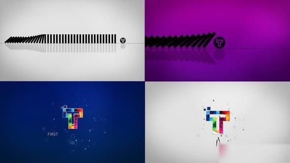 Videohive Minimal Dynamic Domino Logo Reveal Logo Stings template preview
