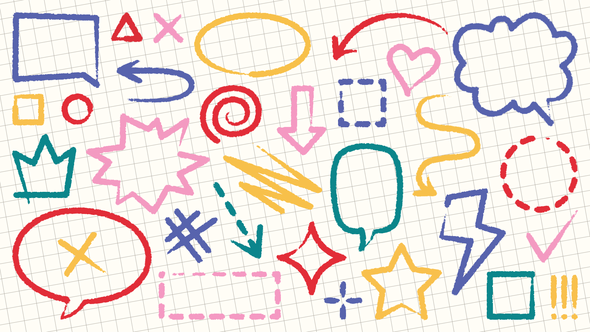 Videohive Hand Drawn Doodle Pack Infographics template preview
