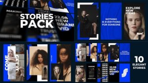 Videohive 10 Elegant Fashion Stories Pack Video Displays template preview