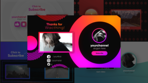 Youtube Stylish Endscreens Video Displays template preview