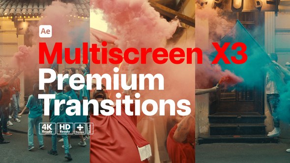 Videohive Premium Transitions Multiscreen X3 Elements template preview
