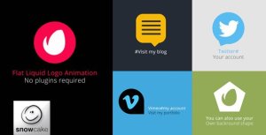 Flat Liquid Logo Animation Video Displays template preview