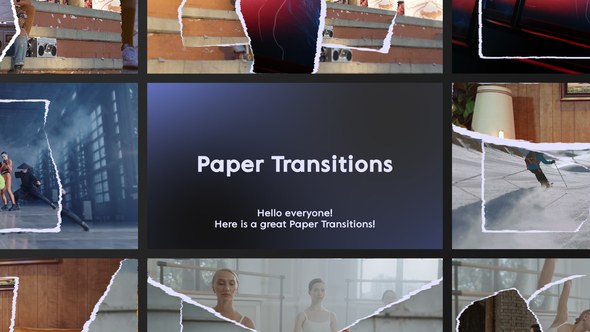 Videohive Paper Transitions 55622281 Elements template preview