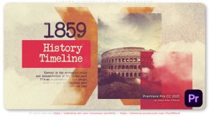 Clouds History Timeline Slideshow Premiere Pro template preview