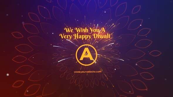 Diwali Message Mogrt Premiere Pro template preview