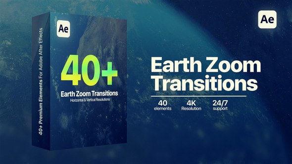 Earth Zoom Transitions Elements template preview