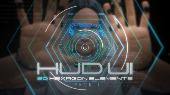 Videohive Hud UI Hexagon Elements - Pack 1 Elements template preview