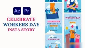 Videohive Celebrate Workers Day Instagram Story Elements template preview