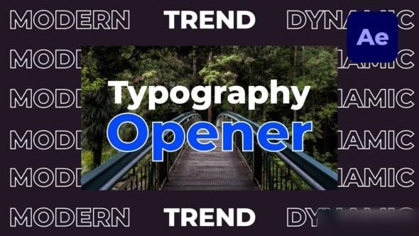 Videohive Dynamic Fast Typography Opener Openers template preview