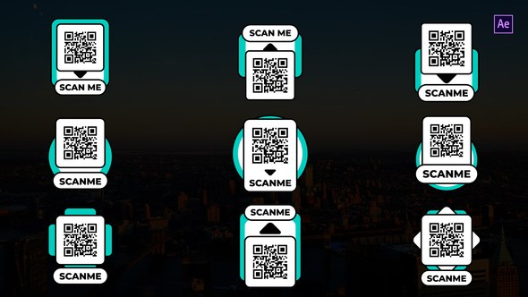 Videohive Minimal QR Code After Effects Video Displays template preview