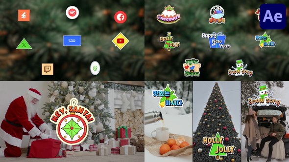 Videohive Christmas Logo Titles for After Effects Logo Stings template preview