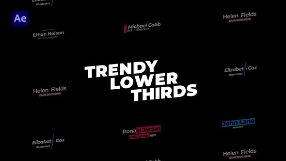 Videohive Trendy Lower Thirds Elements template preview