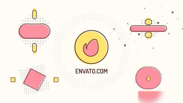 Videohive Flat Shapes Logo 22289351 Logo Stings template preview