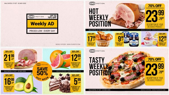 Videohive Weekly Ad - Food Online Promo Product Promo template preview