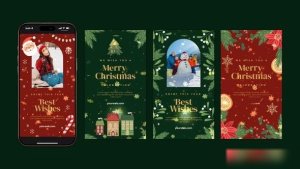 Videohive Merry Christmas Instagram Stories 55618542 Openers template preview