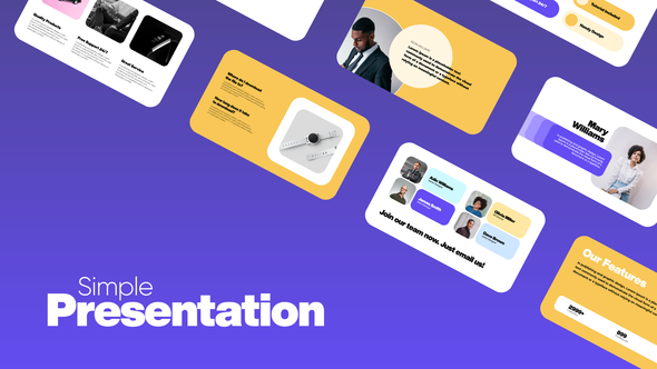 Videohive Simple Presentation 33649282 Video Displays template preview