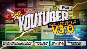 The YouTuber Pack - Comic Edition V3.0 Video Displays template preview