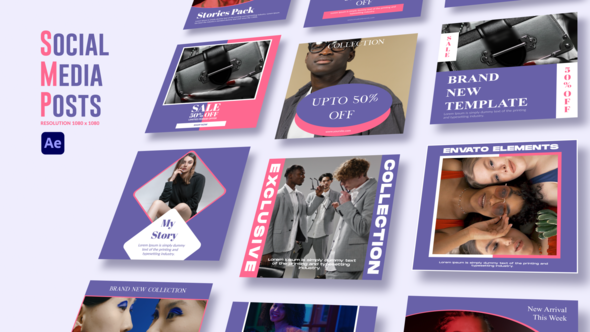 Videohive Social Media Posts v3 Product Promo template preview
