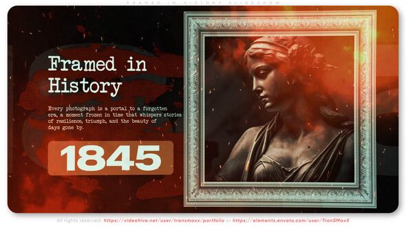 Videohive Framed in History Slideshow Video Displays template preview
