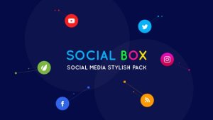 SocialBox - Social Media Intro and Outro for Social Media Links Promotion Video Displays template preview