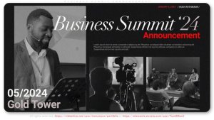 Videohive Business Summit Announcement Video Displays template preview