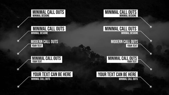 Videohive Minimal Call Outs Titles | After Effects 50674275 Titles template preview