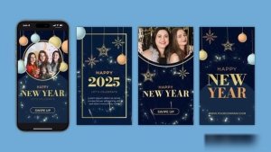 Videohive Happy New Year Instagram Stories 55398968 Openers template preview