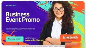 Videohive Live Webinar. Business Event Promo Openers template preview