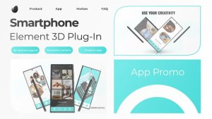 Videohive 3D App Promo Professional Element 3D Product Promo template preview