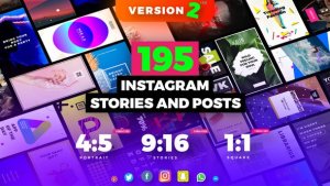 Instagram Stories Reels Video Displays template preview