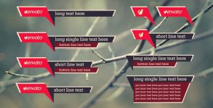 Simple Angle Lower Thirds Pack Video Displays template preview
