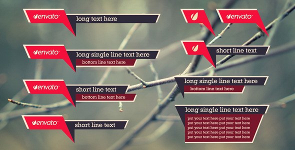Simple Angle Lower Thirds Pack Video Displays template preview