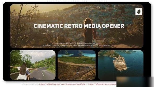 Videohive Cinematic Retro Media Opener Openers template preview