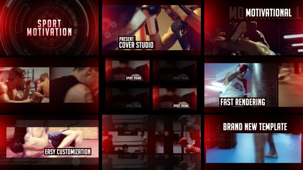 Sport Motivation Video Displays template preview