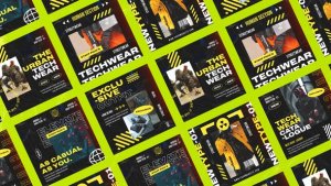 Videohive Haidey Techwear Media Posts Product Promo template preview