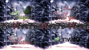 New Year & Christmas Logo Grettings Video Displays template preview