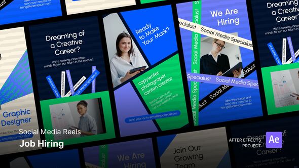Videohive Reels - Job Hiring After Effects Project Files Product Promo template preview