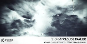 Stormy Clouds Trailer Video Displays template preview