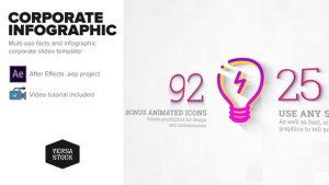 Corporate Infographic Slides Video Displays template preview