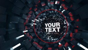 Tunnel Logo Opener Video Displays template preview