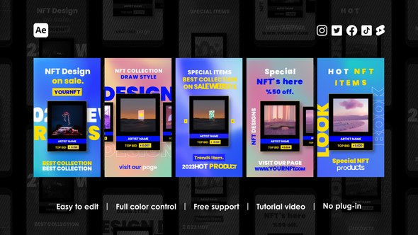 Videohive Non-Fungible Token Instagram Reels 48740817 Product Promo template preview