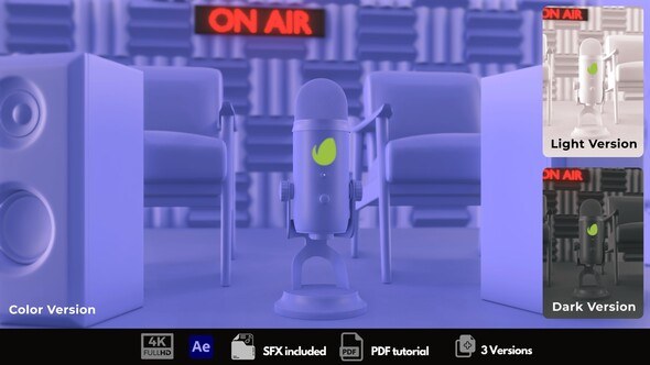 Videohive On Air Podcast Logo Stings template preview