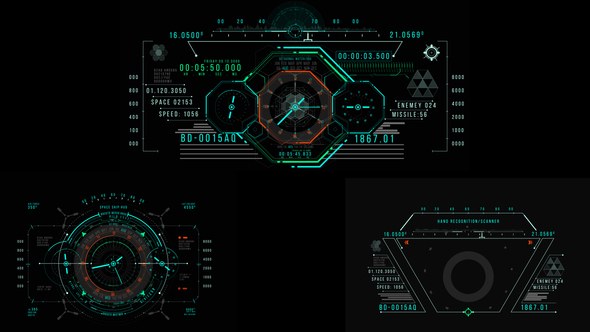 Videohive HUD700 HUD Ship 3 Elements template preview